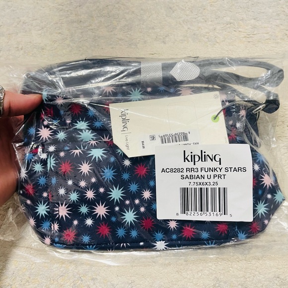 NWT Kipling Sabian Mini Crossbody Bag With Funky Stars 7.75''L X 5.75''H X3.25”W - Picture 12 of 12